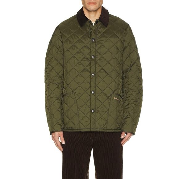 Barbour NWOT Sz L Men’s Heritage Liddesdale Quilted Jacket Olive MSRP $240 - Picture 1 of 8